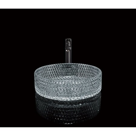 Castello Usa Scotch 16-inch Bathroom Vessel Sink - Clear CB-VC-8-CL-16